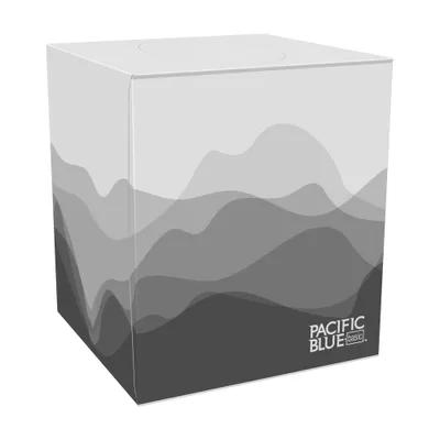 Pacific Blue Facial Tissue 8.4X7.5X5.25 IN 2PLY White 1/2 Fold Cube Box EPA Indicator 3060/Case