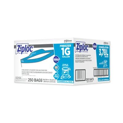 Ziploc® Freezer Bag 1 GAL Plastic 1.2MIL With Zip Seal Closure 250/Case