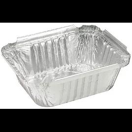 Take-Out Container Base 8X6X2 IN Aluminum Silver Oblong 500/Case