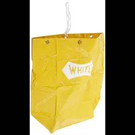 Janitorial Cleaning Cart Bag 25 GAL Yellow Vinyl 1/Each