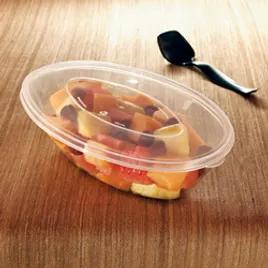Lid Plastic Clear Oval For Bowl 50/Case