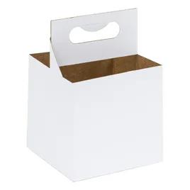 Cup Carrier 5X5X7.187 IN 4 Compartment Clay-Coated Paperboard White With Handle 200/Case