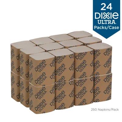 Dixie® Ultra Dispenser Napkins 9.9X6.5 IN Brown 2PLY Single Fold 250 Sheets/Pack 24 Packs/Case 6000 Sheets/Case