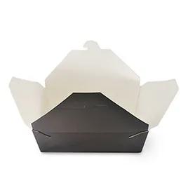 #3 Take-Out Box Fold-Top 7.75X5.5X2.5 IN Paper Black Rectangle 50 Count/Pack 4 Packs/Case 200 Count/Case