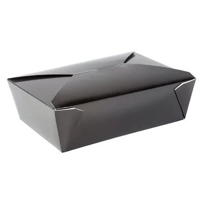 #3 Take-Out Box Fold-Top 7.75X5.5X2.5 IN Paper Black Rectangle 50 Count/Pack 4 Packs/Case 200 Count/Case