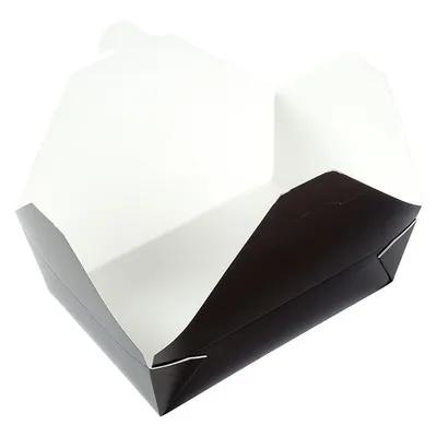 #3 Take-Out Box Fold-Top 7.75X5.5X2.5 IN Paper Black Rectangle 50 Count/Pack 4 Packs/Case 200 Count/Case