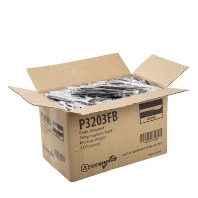 Knife PP Black Medium Weight Individually Wrapped 1000 Count/Pack 1 Packs/Case 1000 Count/Case