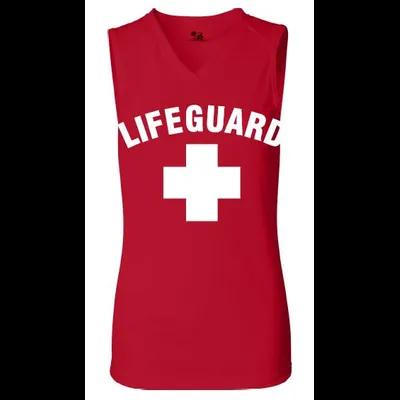 Shirt Ladies Large (LG) Red Lifeguard 3/Pack