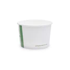 Soup Food Container Base 8 OZ Paper PLA White Round 1000/Case