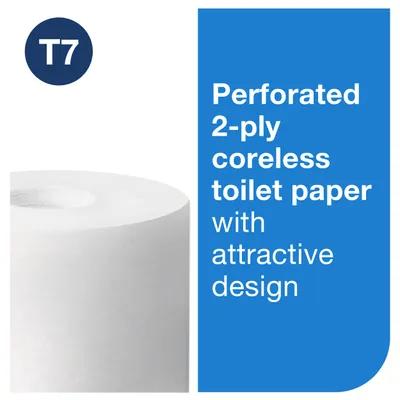 Tork Toilet Paper & Tissue Roll T7 4X3.66 IN 333.333 FT White High Capacity Embossed 1000 Sheets/Roll 36 Rolls/Case