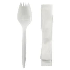 Victoria Bay 2PC Cutlery Kit PP White Medium Weight With Napkin, Spork 1000/Case