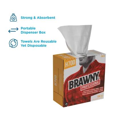 Brawny® Professional Cleaning Wipe 16.5X9 IN 1 PLY HEF White 100 Sheets/Pack 5 Packs/Case 500 Sheets/Case