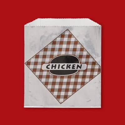 Chicken Bag 6X0.75X6.5 IN Foil-Lined Paper Kraft Paper 1000/Case