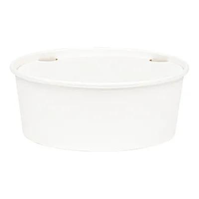 Lid SBS Paperboard White Round For 54-85 OZ Bucket & Tub 200/Case