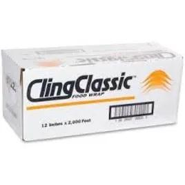 ClingClassic Cling Film Cutter & Roll 12IN X2000FT Plastic Clear 1/Roll