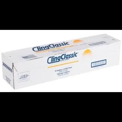 ClingClassic Cling Film Cutter & Roll 24IN X2000FT Plastic Clear 1/Roll