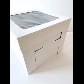 Flexbox Cake Box 12X12X12 IN Paperboard White Square With Window 25/Case