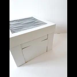 Flexbox Cake Box 14X14X12 IN Paperboard White Square With Window 25/Case