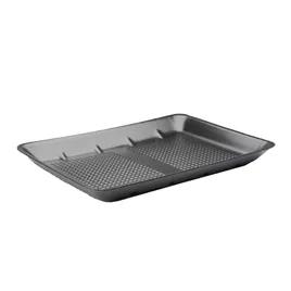 10X14 Supermarket Tray 13.875X9.875X1 IN Polystyrene Foam Black Heavy 100/Case