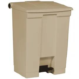Trash 1-Stream Trash Can 16.1X19.8X26.5 IN 18 GAL 72 QT Beige Resin With Hinged Lid Step-On 1/Each