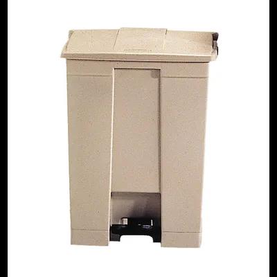 Trash 1-Stream Trash Can 16.1X19.8X26.5 IN 18 GAL 72 QT Beige Resin With Hinged Lid Step-On 1/Each