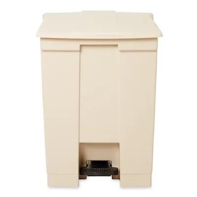 Trash 1-Stream Trash Can 16.1X19.8X26.5 IN 18 GAL 72 QT Beige Resin With Hinged Lid Step-On 1/Each