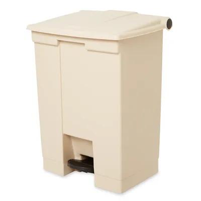 Trash 1-Stream Trash Can 16.1X19.8X26.5 IN 18 GAL 72 QT Beige Resin With Hinged Lid Step-On 1/Each