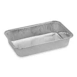 Casserole Take-Out Container Base 6.5X4.25X1.5 IN Aluminum Silver Rectangle 1000/Case