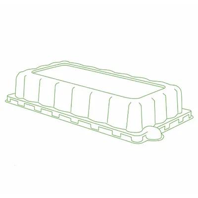 Lid 10X5 IN PET Clear Rectangle For Plate Unhinged 500/Case