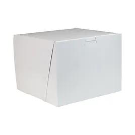Cake Box 8X8X6 IN Kraft Paperboard White Kraft Square Lock Corner 100/Bundle