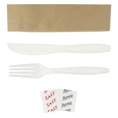 5PC Cutlery Kit With Napkin,Fork,Knife,Salt & Pepper 250/Case