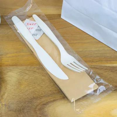 5PC Cutlery Kit With Napkin,Fork,Knife,Salt & Pepper 250/Case