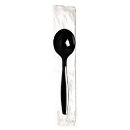 Soup Spoon PS Black Heavy Duty Individually Wrapped 1000/Case