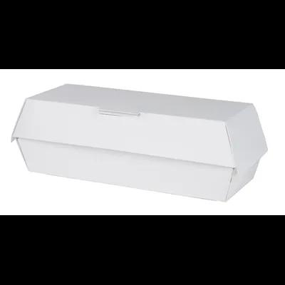 Hot Dog Take-Out Box Hinged With Dome Lid 6.125X2.125X2.25 IN SBS Paperboard White Rectangle 500/Case