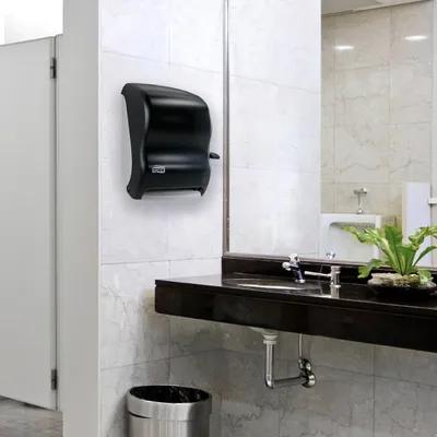 Tork H21 Paper Towel Dispenser 9.25X12.94X15.5 IN Plastic Wall Mount Smoke Hard Roll Lever Dispensed 8IN Roll 1/Each