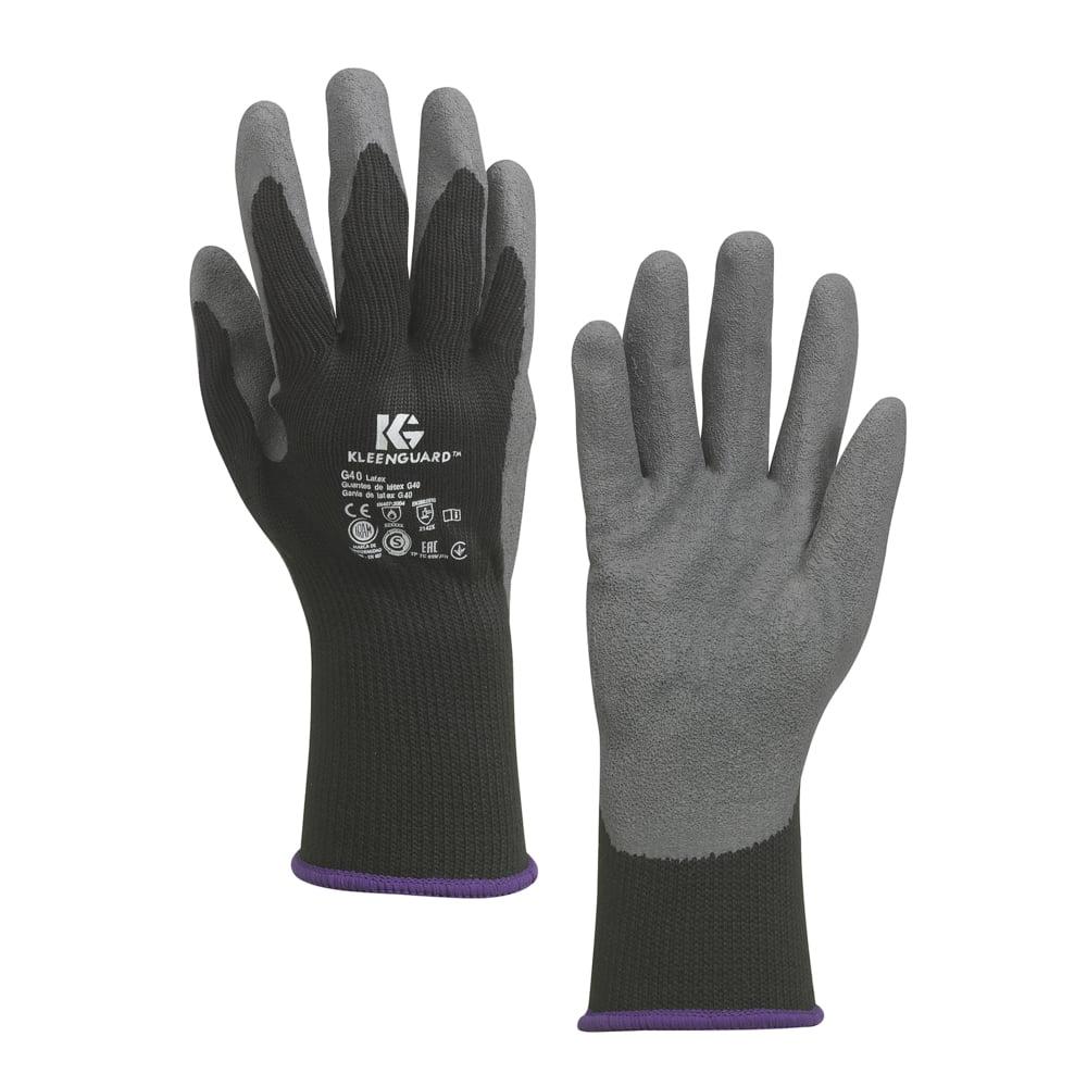 KleenGuard™ Gloves Size 10 Extra Large (XL) Gray Black Foam 12 Count/Pack 5 Packs/Case 60 Count/Case