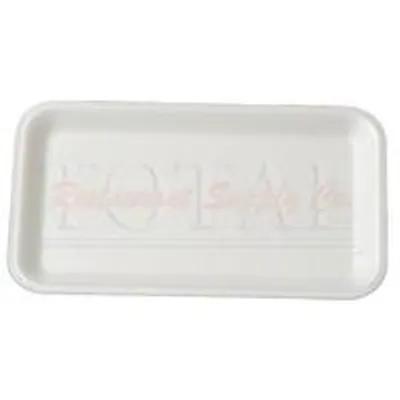 17S Meat Tray 8.5X4.5X0.63 IN Polystyrene Foam White Rectangle 1000/Case