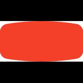 Blank Write In Label 0.625X1.25 IN Red Fluorescent Red Short Oval Write On Dayglo 1000 Count/Roll 50 Rolls/Case