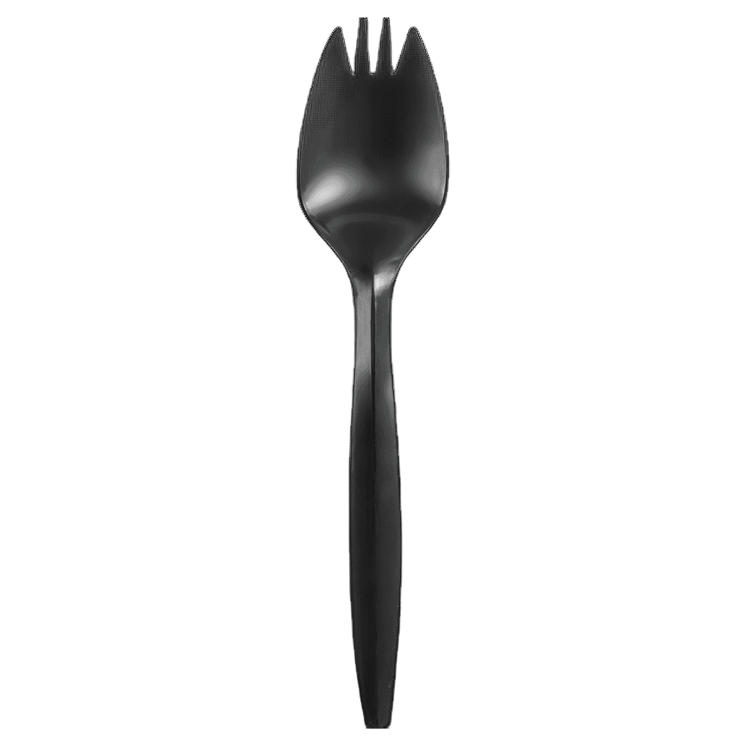 Spork PP Black Medium Weight 1000/Case