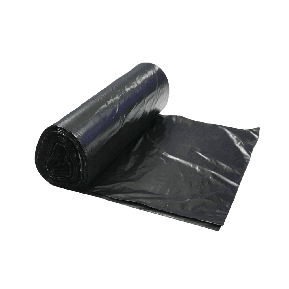 Heritage Can Liner 38X58 IN 60 GAL Black LLDPE 1.5MIL 25 Count/Roll 4 Rolls/Case 100 Count/Case