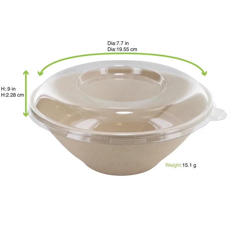 Lid 7.7 IN PET Clear Round For Bowl Microwave Safe Freezer Safe 125 Count/Pack 2 Packs/Case 250 Count/Case