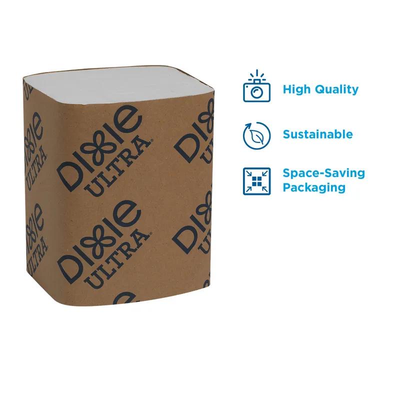 Dixie® Ultra Dispenser Napkins 9.9X6.5 IN White Paper 2PLY Single Fold 250 Count/Pack 24 Packs/Case 6000 Count/Case