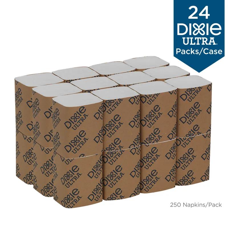 Dixie® Ultra Dispenser Napkins 9.9X6.5 IN White Paper 2PLY Single Fold 250 Count/Pack 24 Packs/Case 6000 Count/Case