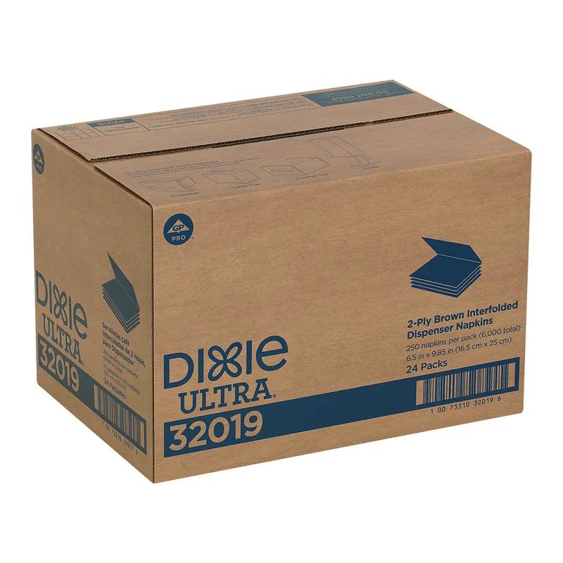 Dixie® Ultra Dispenser Napkins 9.9X6.5 IN Kraft 2PLY Single Fold Refill 250 Count/Pack 24 Packs/Case 6000 Sheets/Case