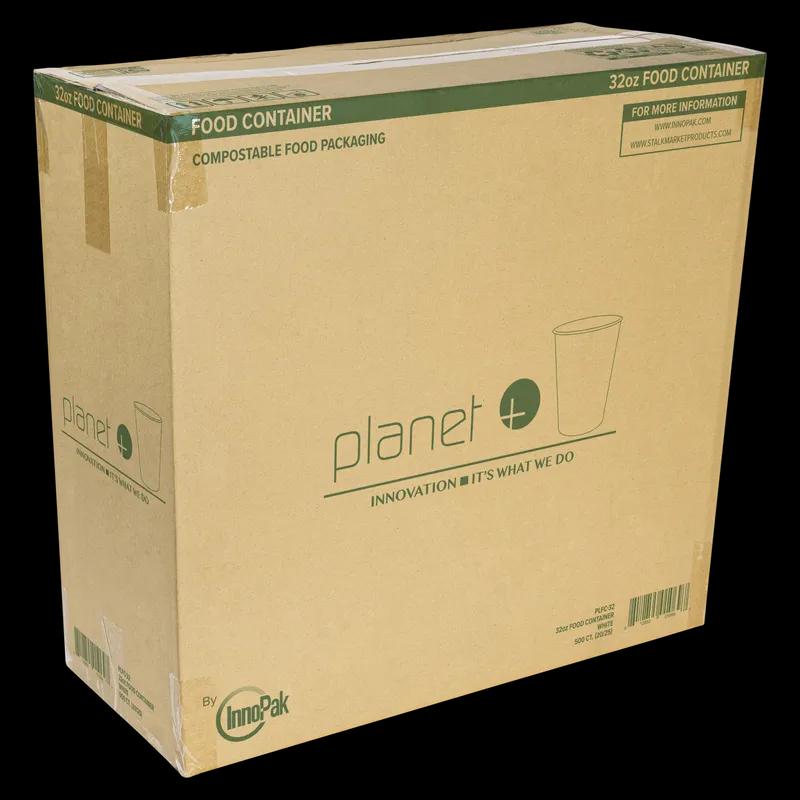 Planet+® Food Container 32 OZ SBS Paperboard PLA White Laminated 500/Case
