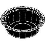 Take-Out Container 16 OZ Plastic Black Round 300/Case