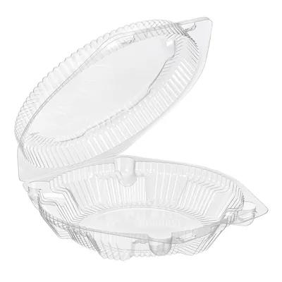 Essentials SureLock Pie Hinged Container With Dome Lid 8 IN RPET Clear Round Shallow 200/Case