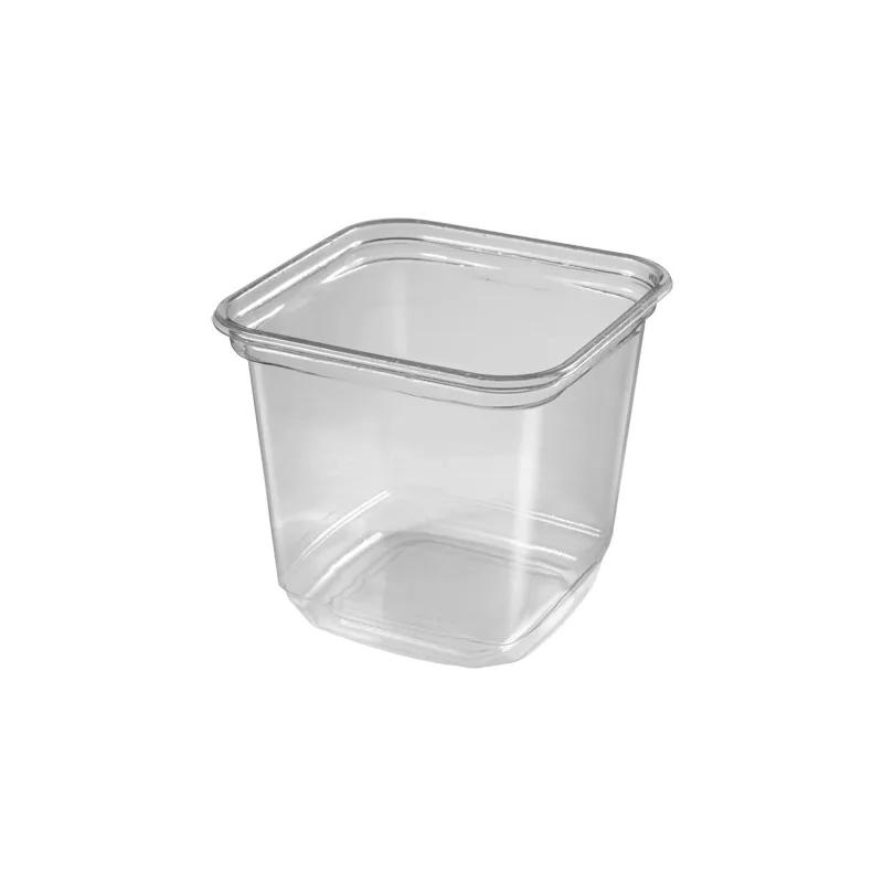 Deli Container Base 24 OZ PET Clear Square 500/Case