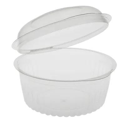 Bowl & Lid Combo With Dome Lid 32 OZ PET Clear Round Hinged 150/Case