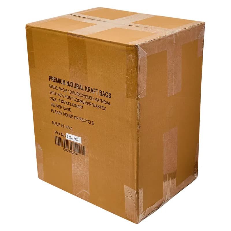 Victoria Bay Shopper Bag 13X7X13 IN Paper Kraft Gusset 250/Case